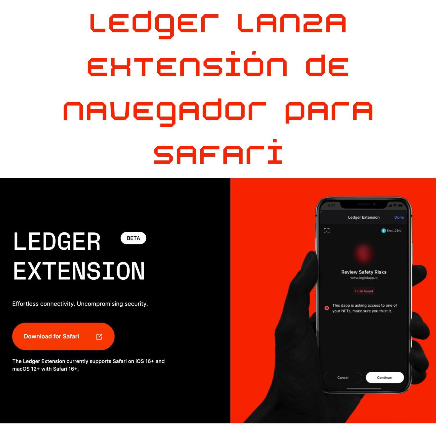 Ledger lanza extensión de navegador para Safari