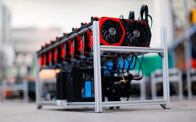 Rig de minería con GPUs